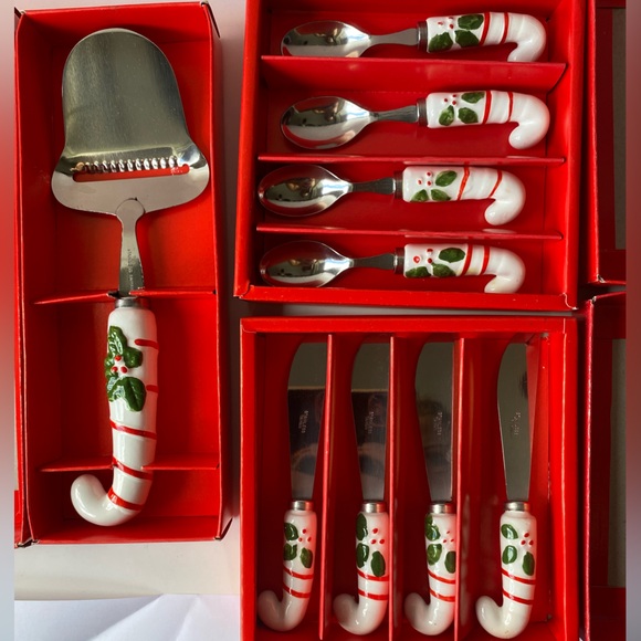 Stainless Steel Christmas Spoon, Knife and Cheese plane utensils - Picture 2 of 6